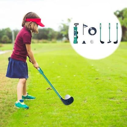 Set Kids Golf Toys Play Set with Golf Club 4 Balls Flag Practice Hole Putter Parent-Child Interaction Indoor Outdoor Golf Sports Toy Pi...
