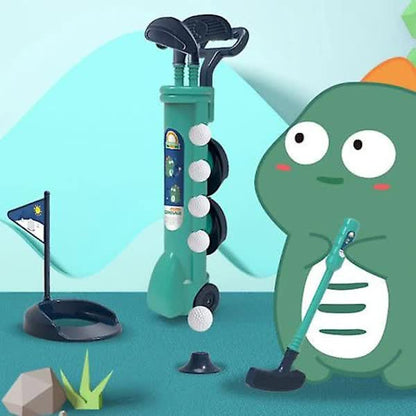Set Kids Golf Toys Play Set with Golf Club 4 Balls Flag Practice Hole Putter Parent-Child Interaction Indoor Outdoor Golf Sports Toy Pi...