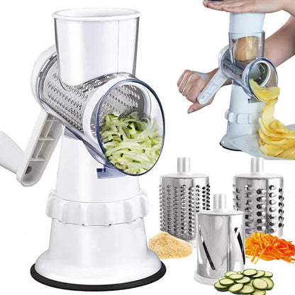Rotary Grater Vegetable Cutter and Shredder white white[pl]