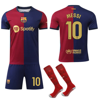 2024-2025 Barcelona Home Kids and Adult Football Shirt With Socks No.10 Messi No.10 Messi 24