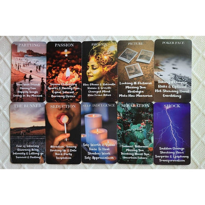 53 Cards Mystic Red Rose Oracle Card Deck 10.3*6cm A Situational Deck Tarot Cards Twin Flame Oracle Cards Love Keywords B- Perf