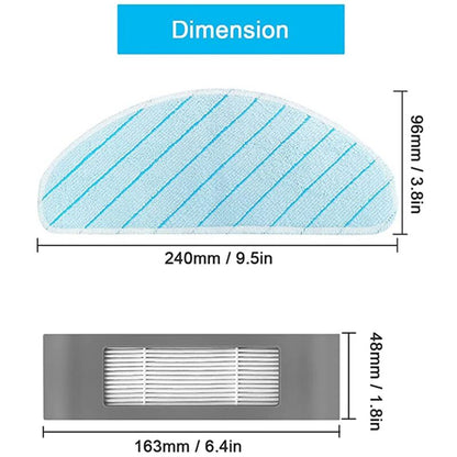 Deebot T9+ Max Power Robot Vacuum Cleaner Accessories Replacement Kit