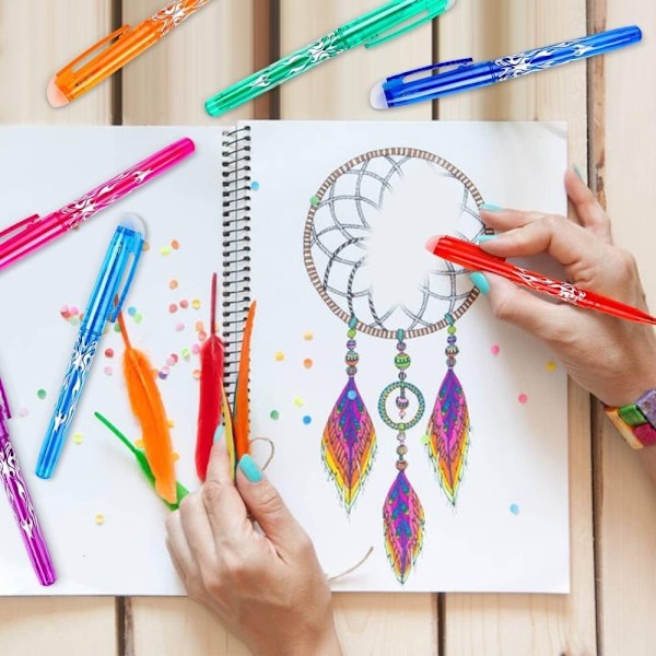 12-pack Erasable Gel Ink Pens - Erasable for precise writing