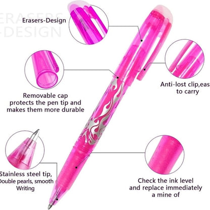 12-pack Erasable Gel Ink Pens - Erasable for precise writing