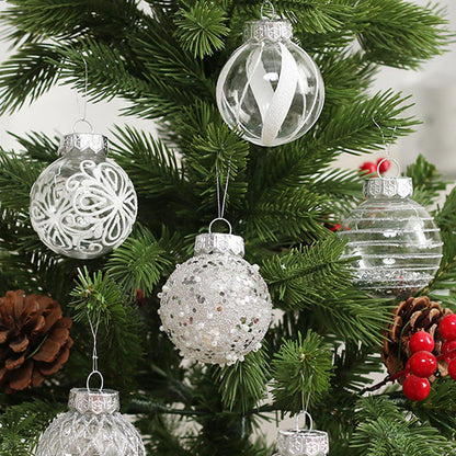 Set of 25 white Christmas tree balls - Christmas tree decoration -—max