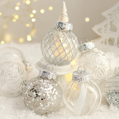Set of 25 white Christmas tree balls - Christmas tree decoration -—max