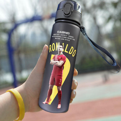 Ronaldo Sport Water Bottle with Blender Ball - BPA-Free Protein Shaker Cup B 560ml