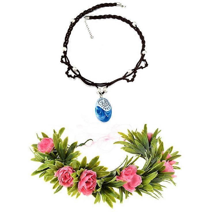 Vaiana Cosplay for Girls Halloween Masquerade Carnival Party Costume with Accessories With accessories 110