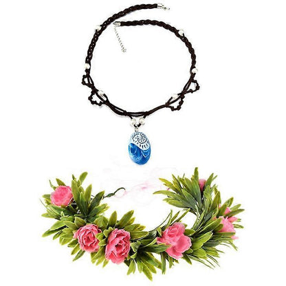 Vaiana Cosplay for Girls Halloween Masquerade Carnival Party Costume with Accessories With accessories 110