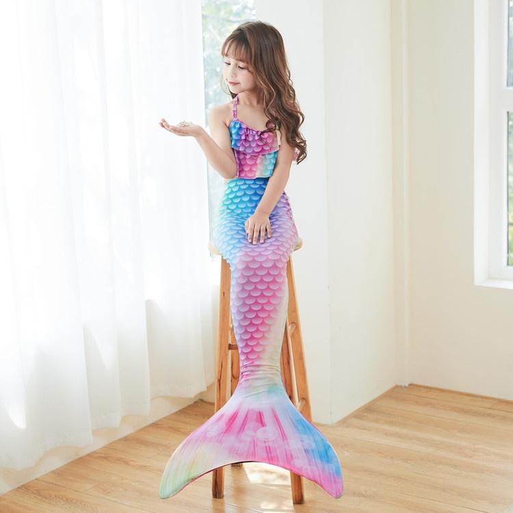 Halloween Deals Mermaid Swimsuit Monofin Mermaid Fins Kids Mermaids Package A (3 pcs Package Pack A (3 pcs) L (7-9 \u00e5r)