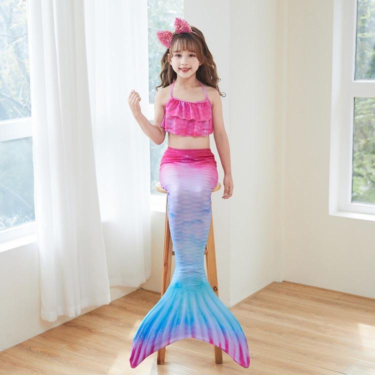 Halloween Deals Mermaid Swimsuit Monofin Mermaid Fins Kids Mermaids Package A (3 pcs Package Pack A (3 pcs) L (7-9 \u00e5r)