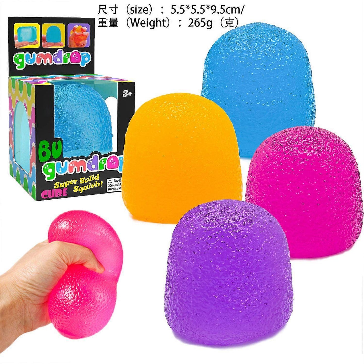 Textured Sensory Toy with Super Fast SquishDecompression Toy, maltose pinchNeeDoh Gumdrop blue l