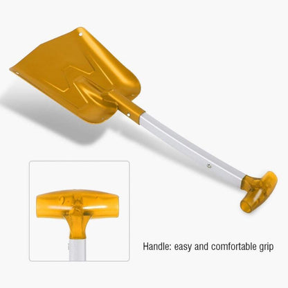 Snow Shovel, Comfortable Handle, Telescopic Snow Shovel Extension, Fine Texture for Outdoor Use (Gold)
