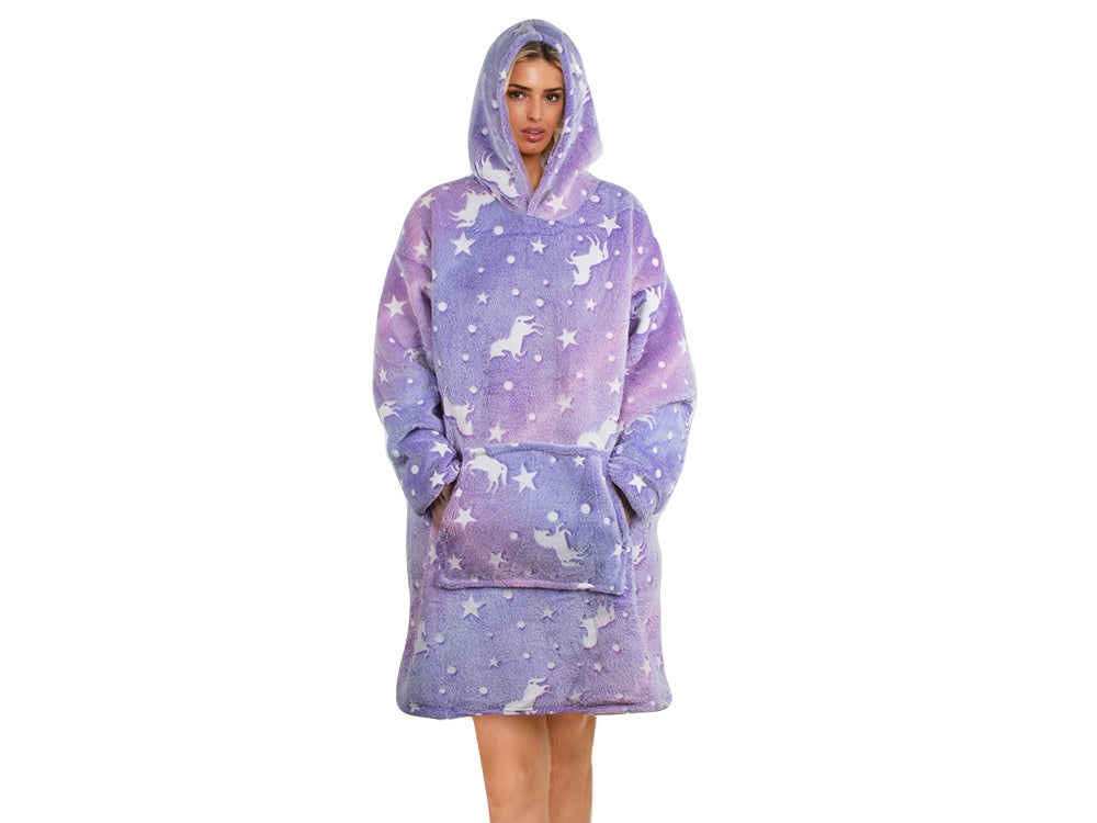 Oversized Hoodie with Hood - Felt_MGF Purple