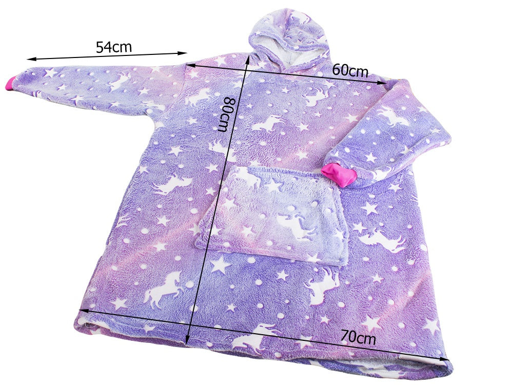 Oversized Hoodie with Hood - Felt_MGF Purple