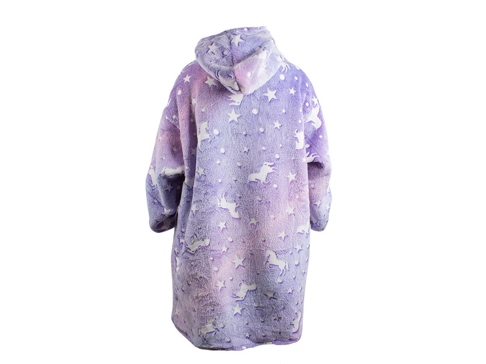 Oversized Hoodie with Hood - Felt_MGF Purple