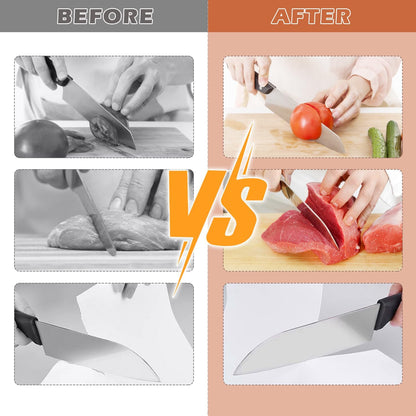 CARLA HOME Rolling Knife Sharpener Kit with 5 Magnetic Angles (12°/15°/17°/19°/22°) for Chef & Home Kitchen Use