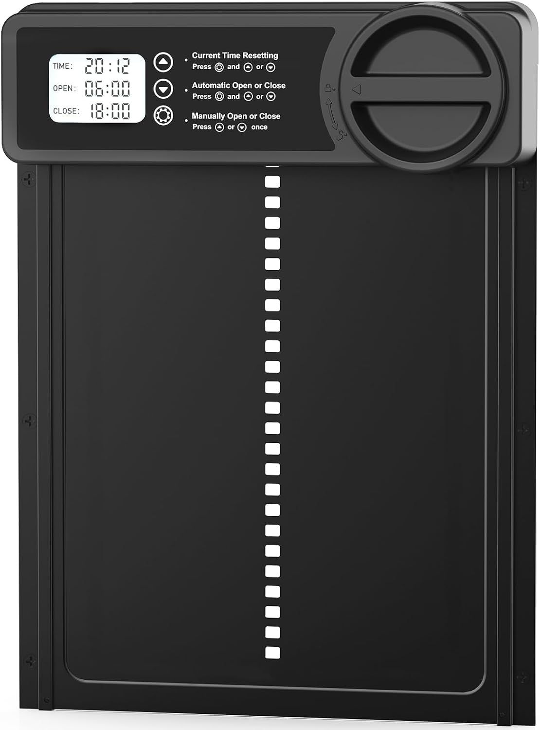 CARLA HOME Automatic Chicken Coop Door Opener with Timer Control, Anti-Pinch Protection, LCD Display & Battery Powered for Backyard Chickens