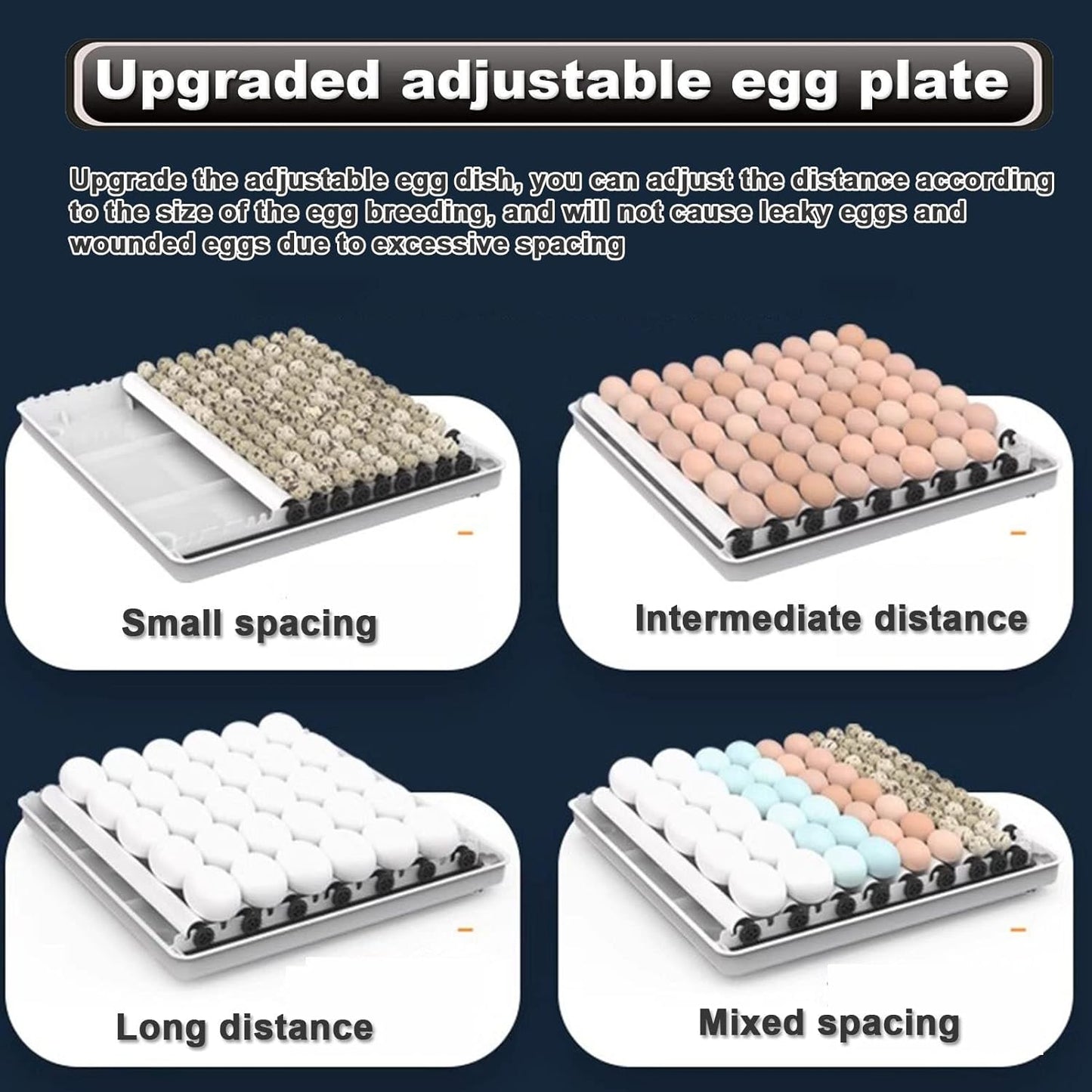 CARLA HOME 70 Egg Incubator with Automatic Turning, LED Display, Humidity & Temperature Control, Auto Water System & Built-in Egg Candler for Chicken, Duck, Quail, Goose