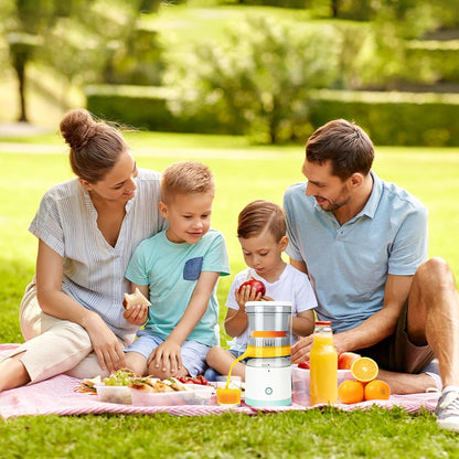 CARLA HOME Hands-Free Citrus Juicer with USB Rechargeable Electric Fruit Squeezer