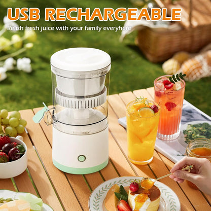 CARLA HOME Hands-Free Citrus Juicer with USB Rechargeable Electric Fruit Squeezer
