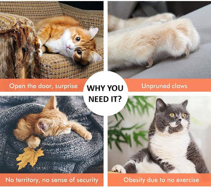 CARLA HOME 180cm Cat Tree Tower for Indoor Cats with Plush Perches, Dual Condos, Natural Sisal Scratching Posts & Ramps for Kittens & Adult Cats (Beige)