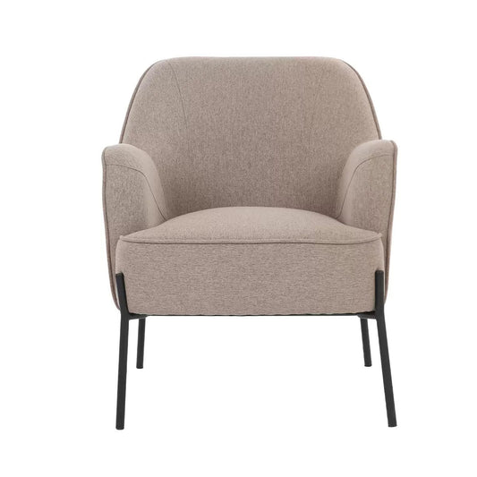 Hugo upholstered armchair light brown