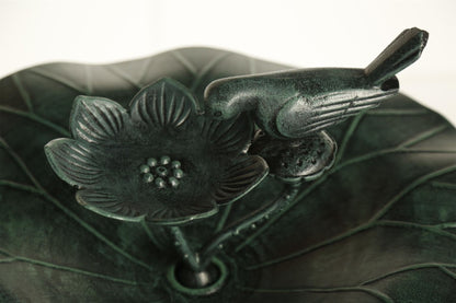 Lotus bird bath Dark Green
