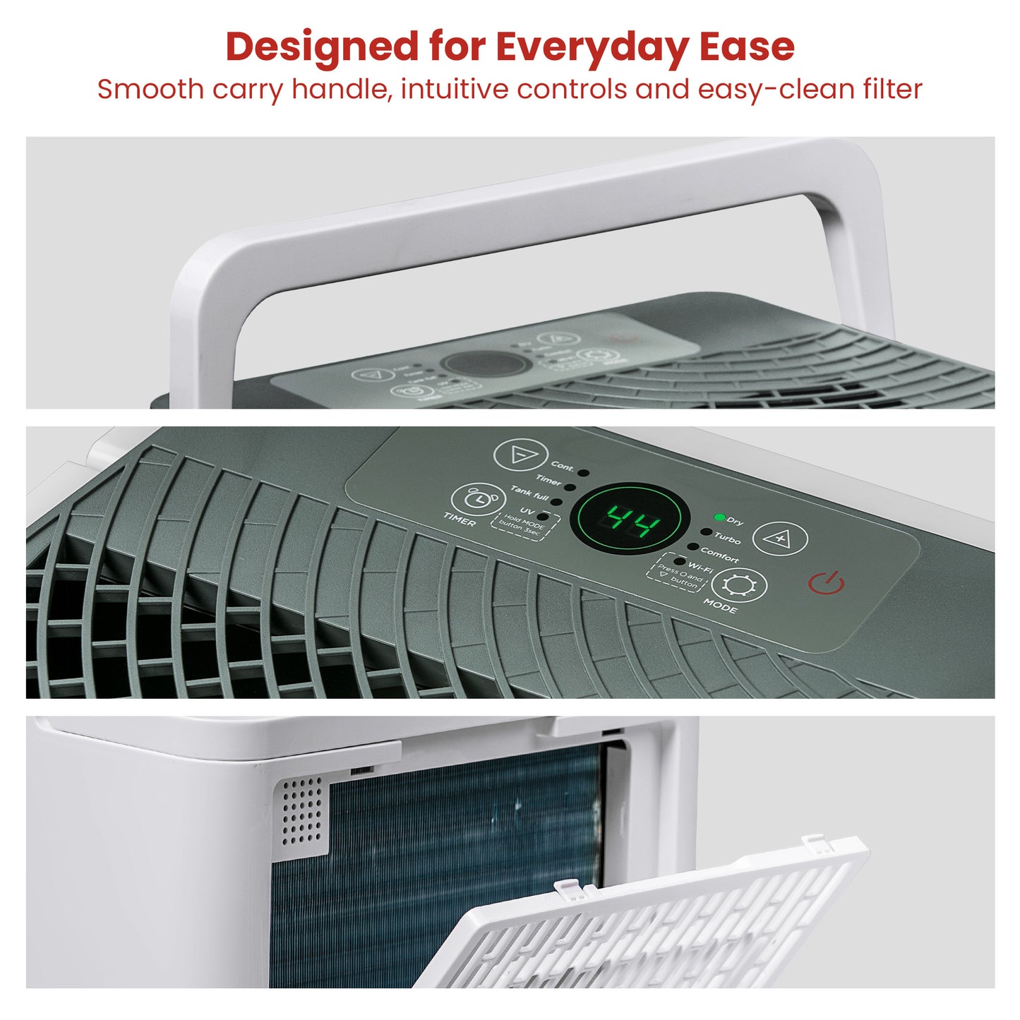 Dimplex Portable 12L Dehumidifier in Black and White