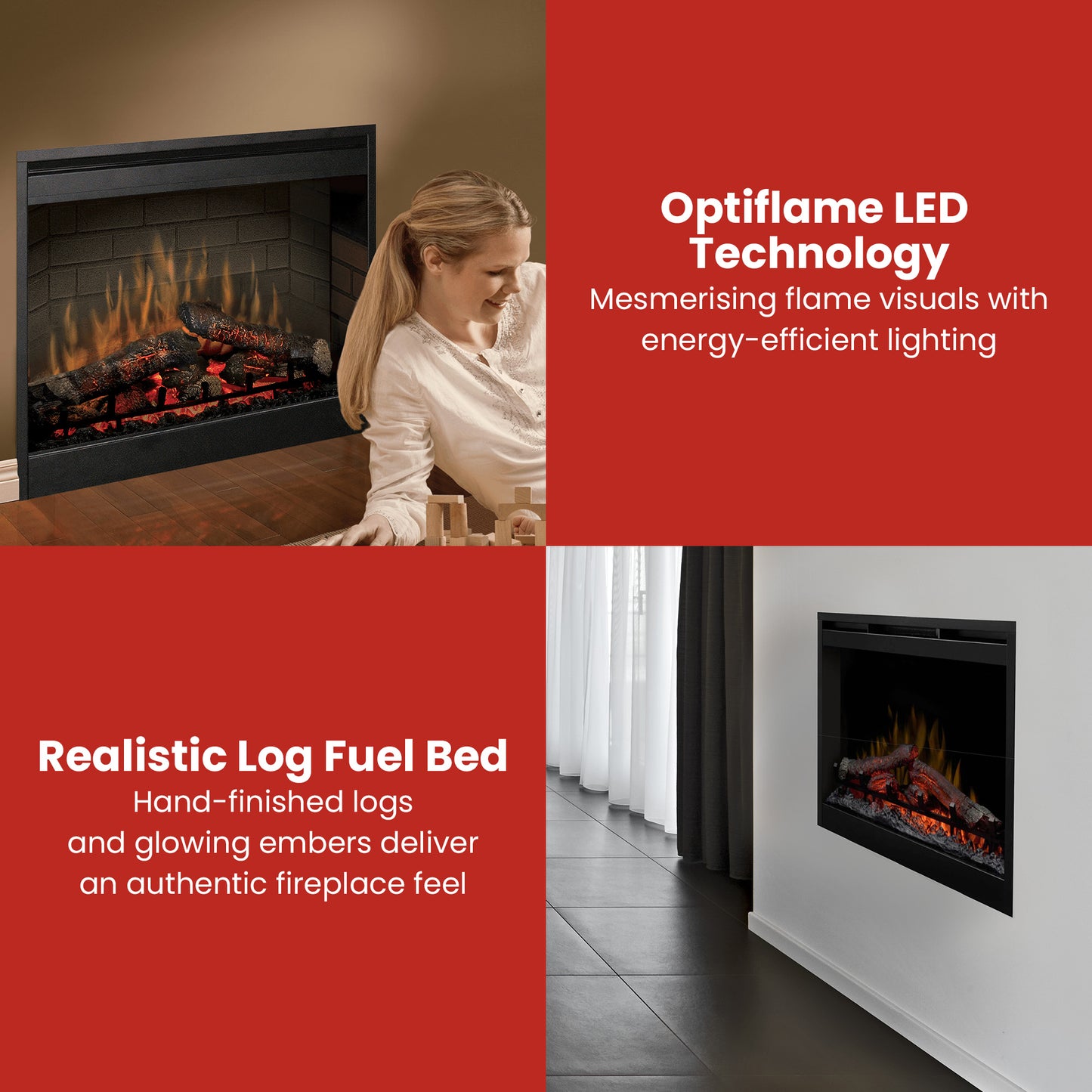 Dimplex Optiflame Electric Firebox Heater - 26-inches