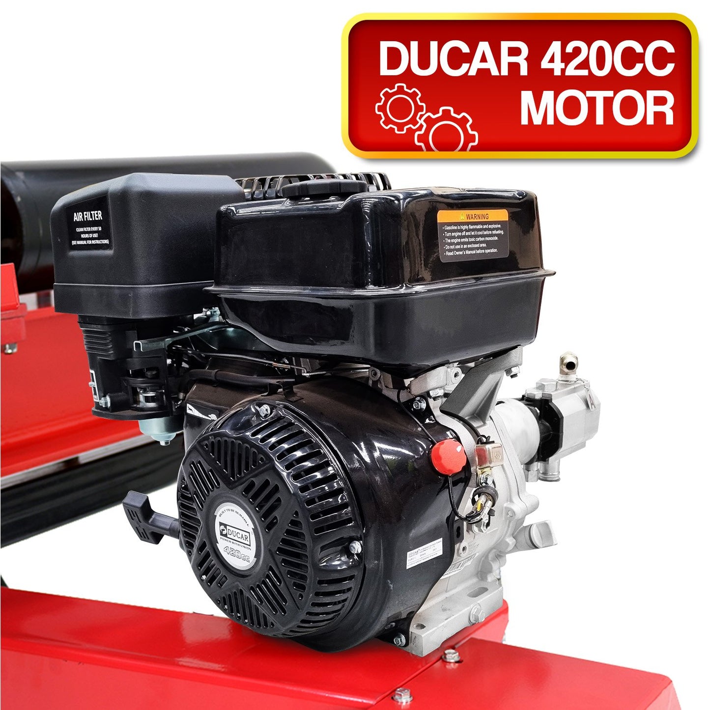 Yukon 60 Ton 420cc Hydraulic Log Splitter Petrol Engine Wood Firewood Cutter