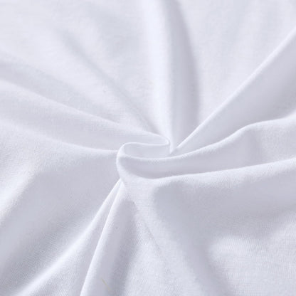 100% Jersey Cotton Soft Stretchy Breathable Fitted Sheet - White - King Size