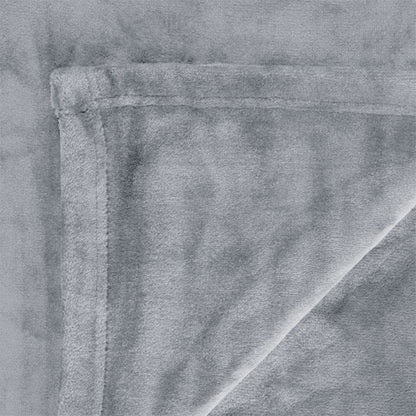 In 2 Linen 350GSM Plush Ultra Soft Velvet Touch Blanket Silver Double/Queen