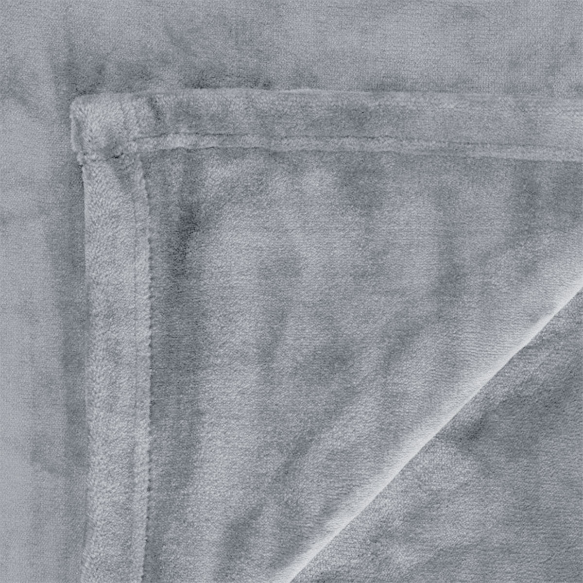 In 2 Linen 350GSM Plush Ultra Soft Velvet Touch Blanket Silver King/Super King