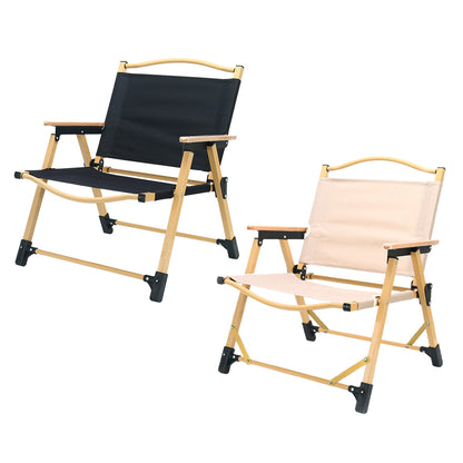 Outdoor Folding Chair Portable Camping Seat Compact Foldable Chair for Picnic - Black