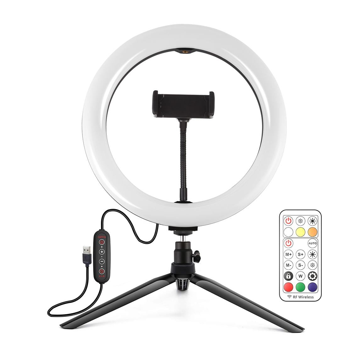 10.2 Marquee Led Beauty Light With Tripod And Remote - Dual-Colour Ring Light For Vlogging And Photography