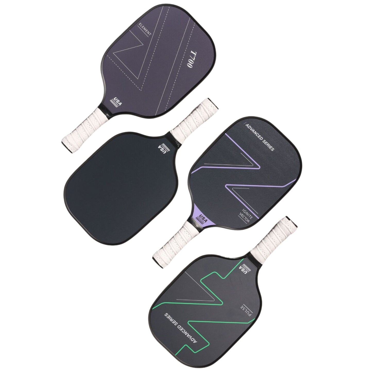 4x Graphite Carbon Fiber Pickleball Paddles Pickle Ball Racket Racquet Bulk
