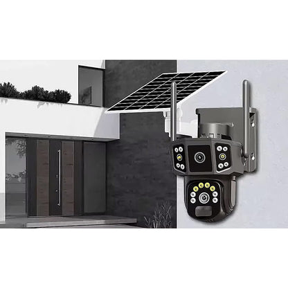 9MP Wireless Solar Camera WIFI Security Outdoor Battery PTZ CCTV Home House V380