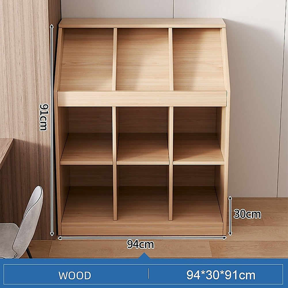Slanted Top Bookcase Bookshelf Classroom Storage Cabinet
