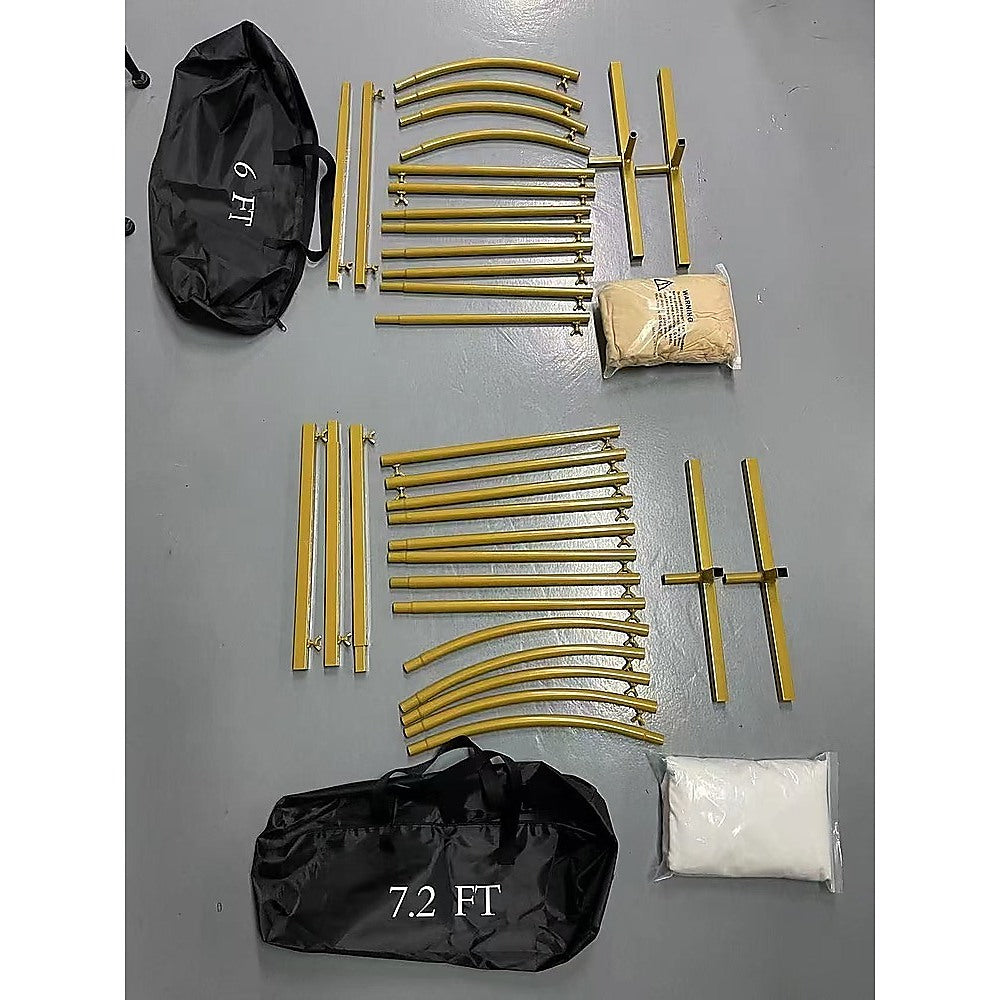 Arch Backdrop Stand with White & Yellow Cover Set for Weddings Events