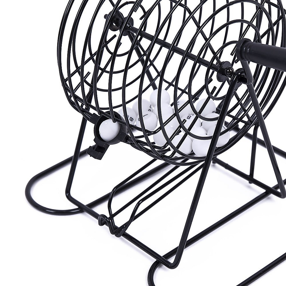 Bingo Game Set with Cards Balls and Cage for Family Party Fun