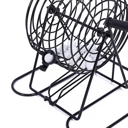 Bingo Game Set with Cards Balls and Cage for Family Party Fun