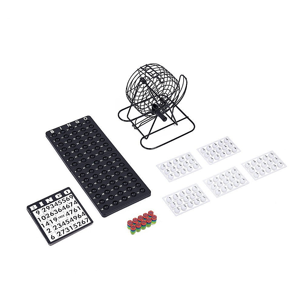 Bingo Game Set with Cards Balls and Cage for Family Party Fun