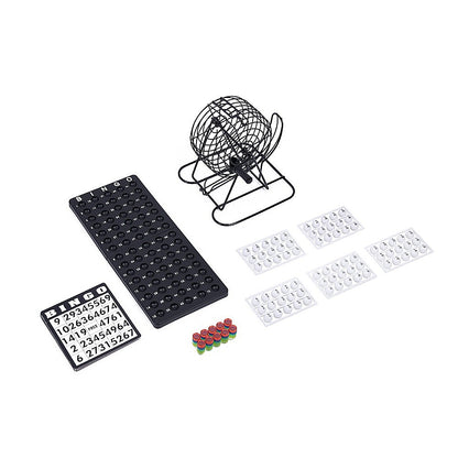 Bingo Game Set with Cards Balls and Cage for Family Party Fun