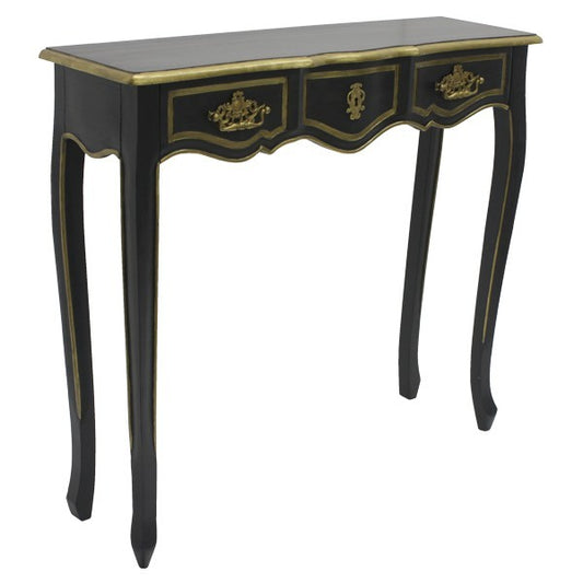 Dynasty Gold Accent Black Pettit Console 95cm