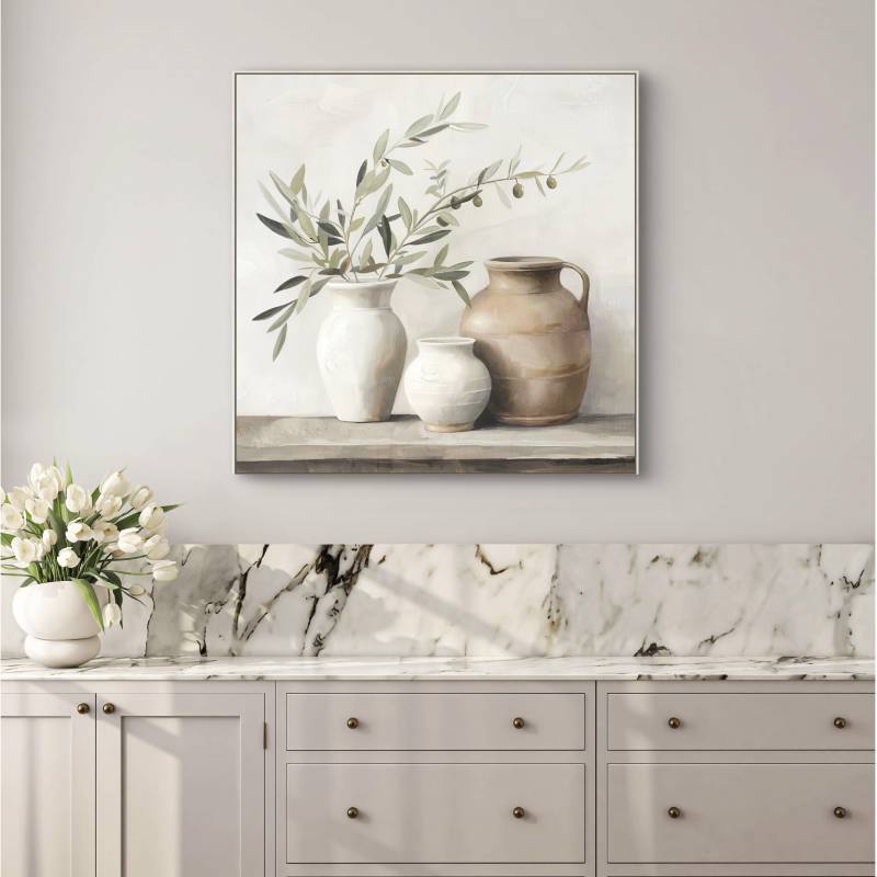 Olives & Urn Artwork 80cm