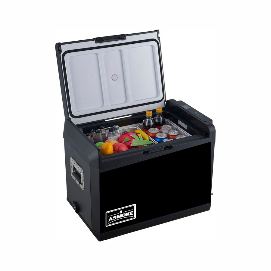 ASMOKE Premium Mini Fridge | 47L Compact Refrigerator with Roll-Bond Evaporator & Internal Light