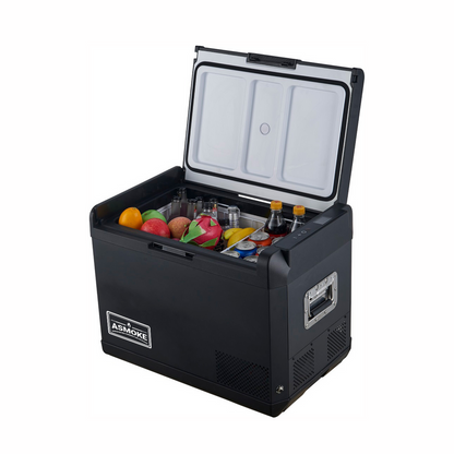 ASMOKE Premium Mini Fridge | 47L Compact Refrigerator with Roll-Bond Evaporator & Internal Light