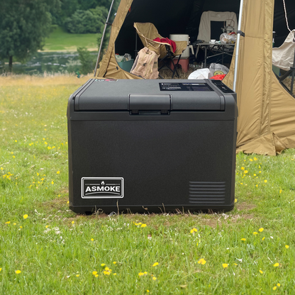 ASMOKE Premium Mini Fridge | 47L Compact Refrigerator with Roll-Bond Evaporator & Internal Light