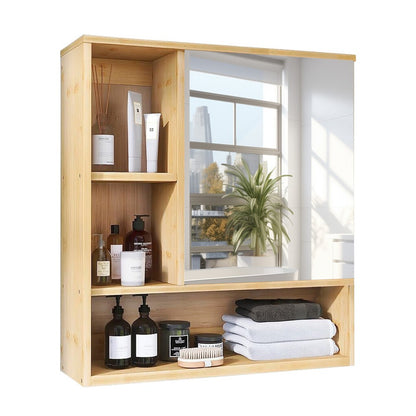 Xl Bathroom Wall Mirror Medicine Cabinet With Single Door And Adjustable Shelves